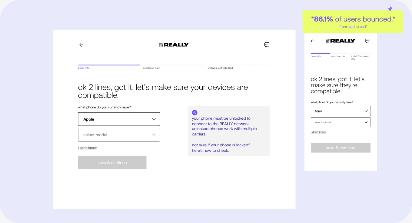 Google Analytics funnel stats pasted into the Figma file